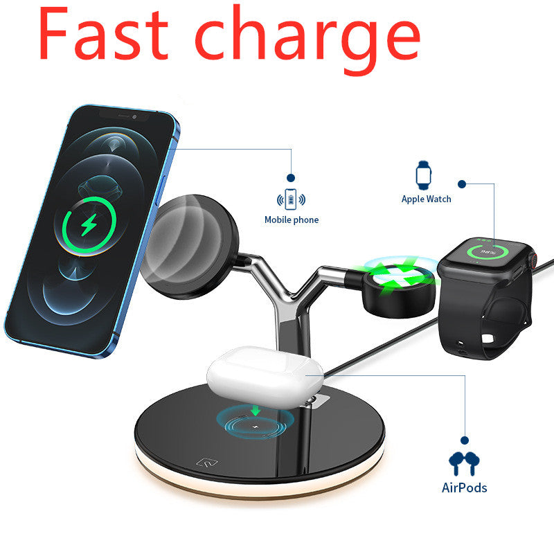 3 In 1 Magsafe Wireless Charging Station-15W Fast Charger for iphone,Apple Watch & Airpods