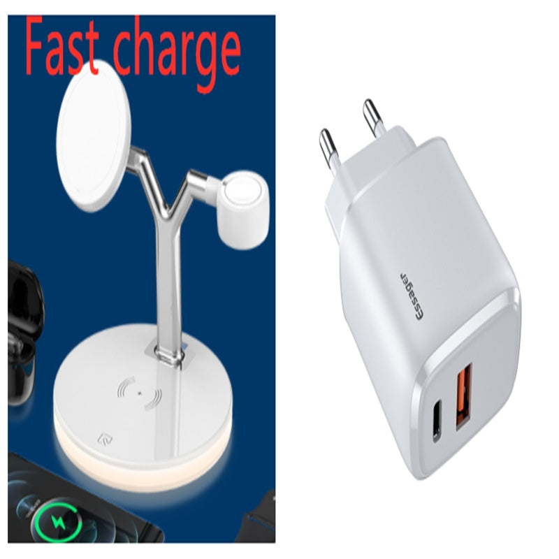 3 In 1 Magsafe Wireless Charging Station-15W Fast Charger for iphone,Apple Watch & Airpods