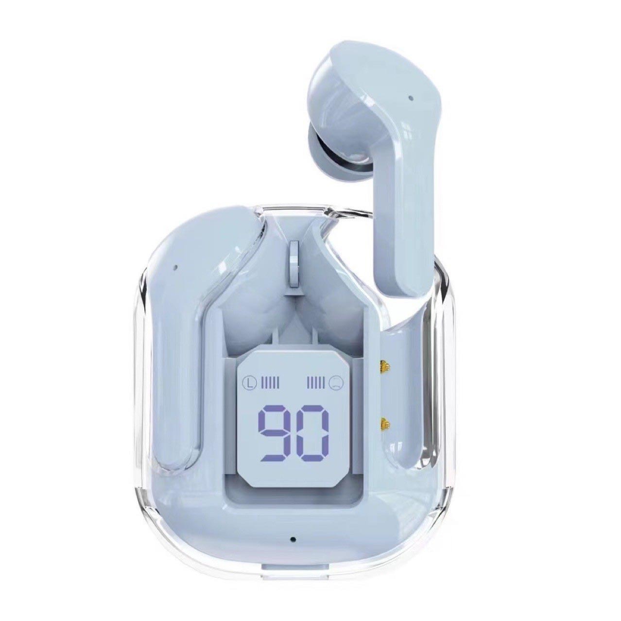 Mini Transparent Wireless Bluetooth Earbuds with Digital Battery Display- ENC Noise Reduction, Touch Control ,Waterproof Sport Headset
