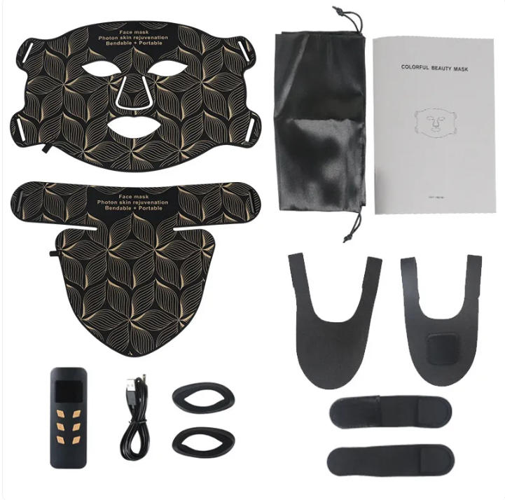 LED Skin Rejuvenation Silicone Facial & Neck Therapy Mask